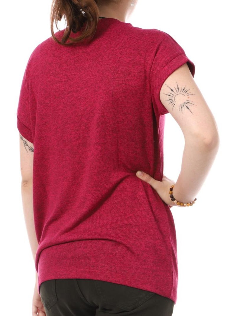 T-shirt Fúcsia Vero Moda Brianna para Mulher Framboesa - Kiabi