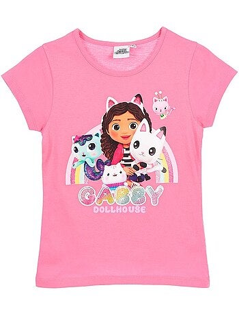 T-shirt gabby's dollhouse menina | licença oficial
