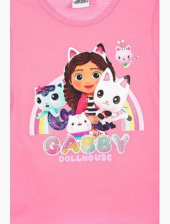 T-shirt gabby's dollhouse menina | licença oficial