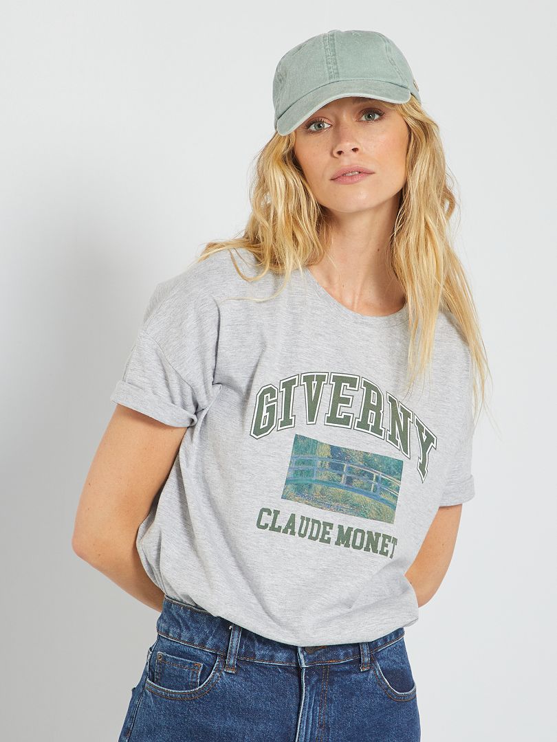 T-shirt 'Giverny' CINZA - Kiabi