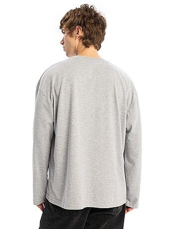 T-shirt gola redonda manga comprida algodão giesto