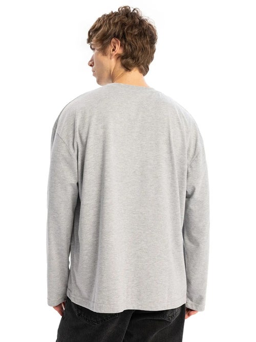 T-shirt gola redonda manga comprida algodão giesto - Kiabi T-shirt gola redonda manga comprida algodão giesto - Kiabi