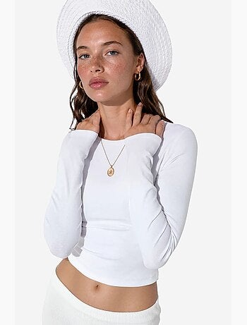 T-shirt gola redonda manga comprida busem