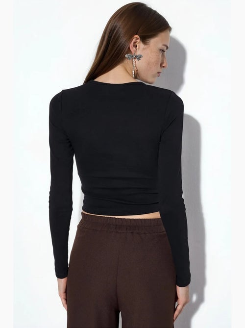 T-shirt gola redonda manga comprida busem - Kiabi T-shirt gola redonda manga comprida busem - Kiabi