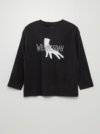 T-shirt gola redonda 'Wednesday'