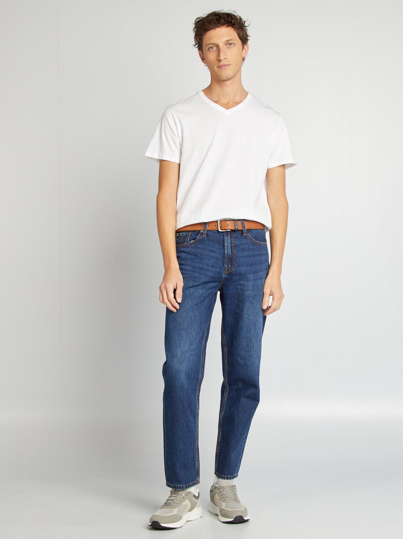 T-shirt gola V Branco - Kiabi