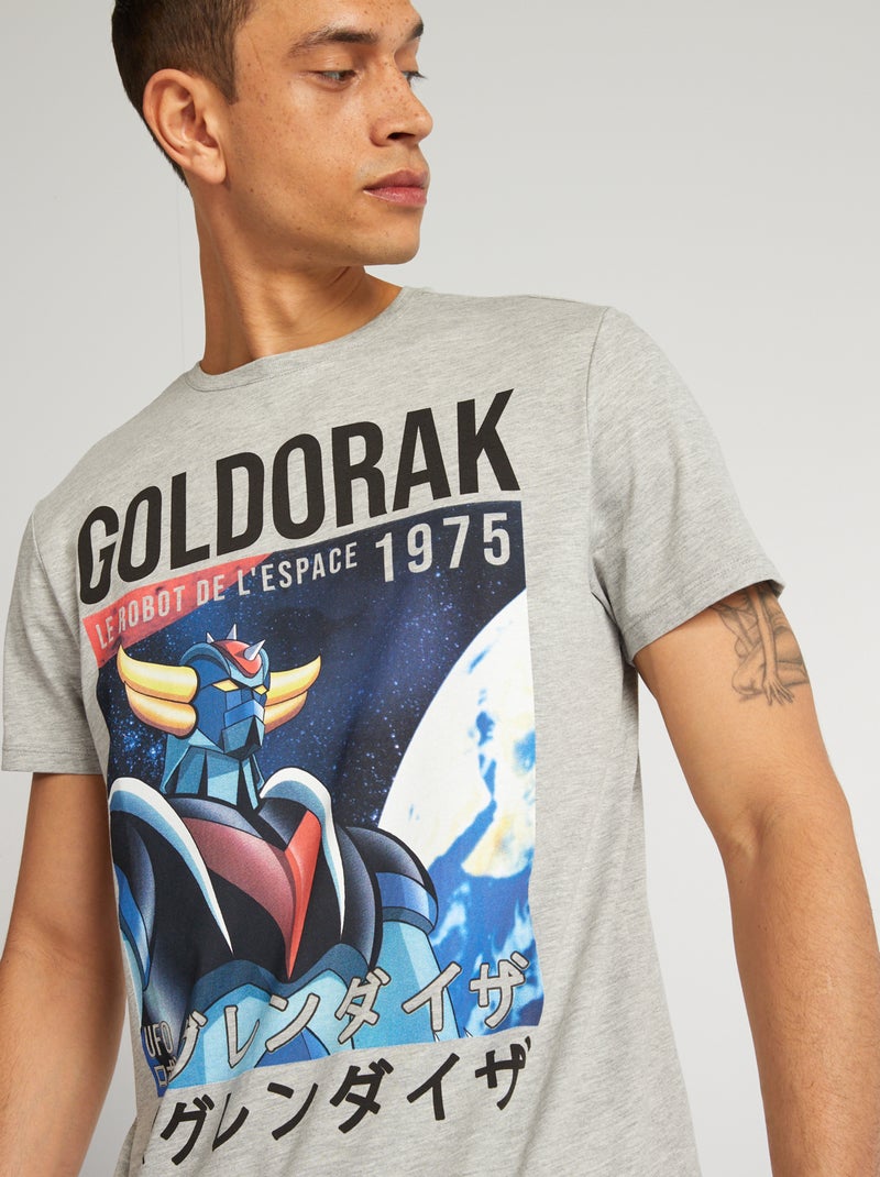T-shirt 'Goldorak' de gola redonda CINZA - Kiabi