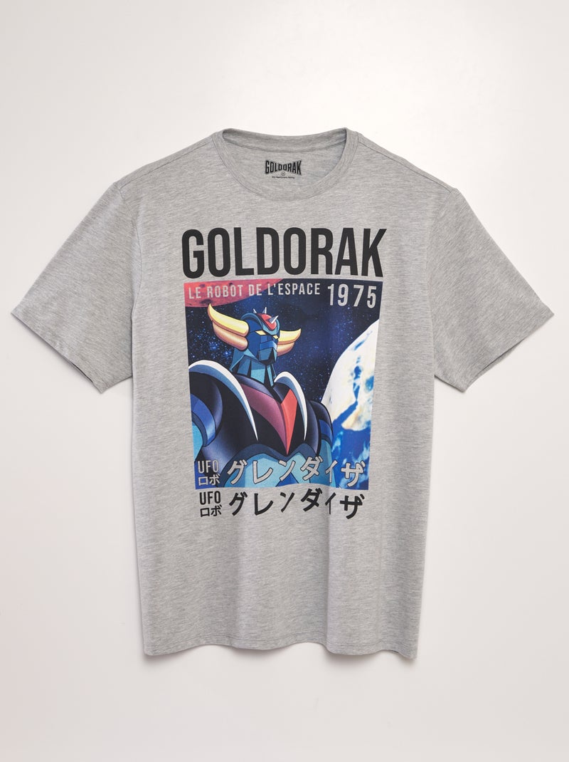 T-shirt 'Goldorak' de gola redonda CINZA - Kiabi
