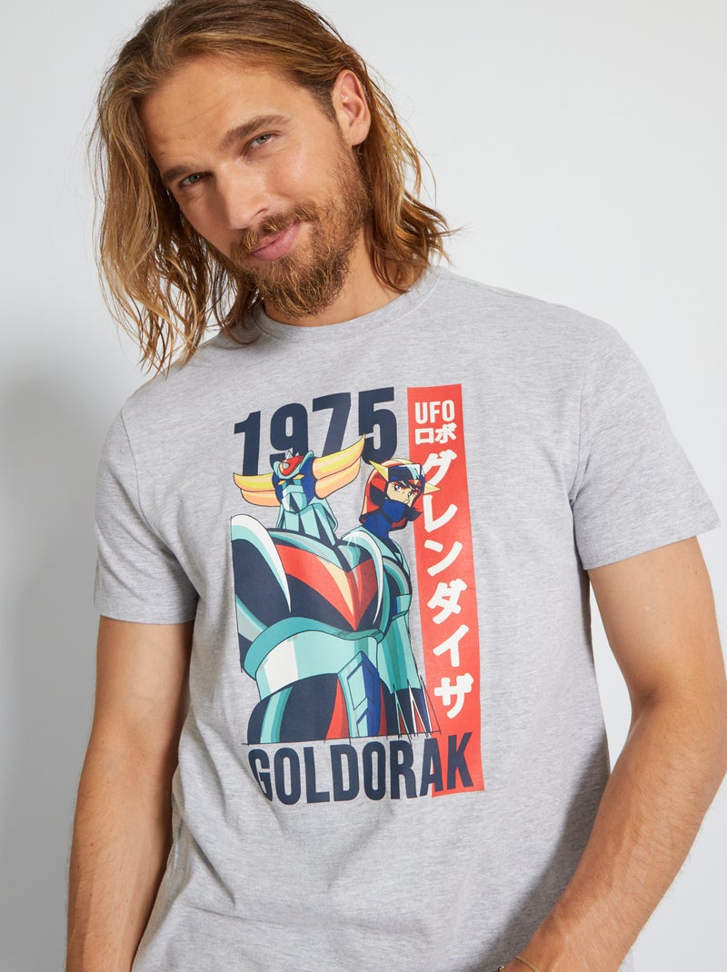 T-shirt 'Goldorak' em malha jersey CINZA - Kiabi