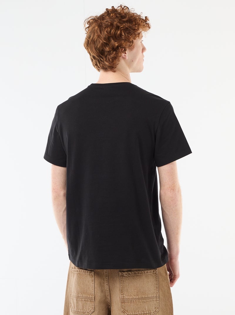 T-shirt 'Gorillaz' em algodão liso Preto - Kiabi