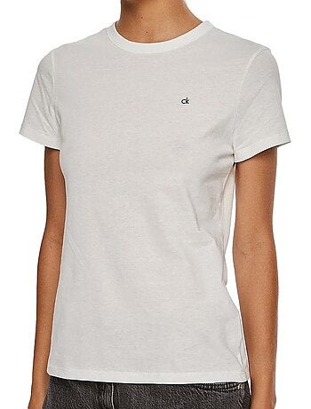 T-shirt Gráfica Branca Calvin Klein Jeans para Mulher