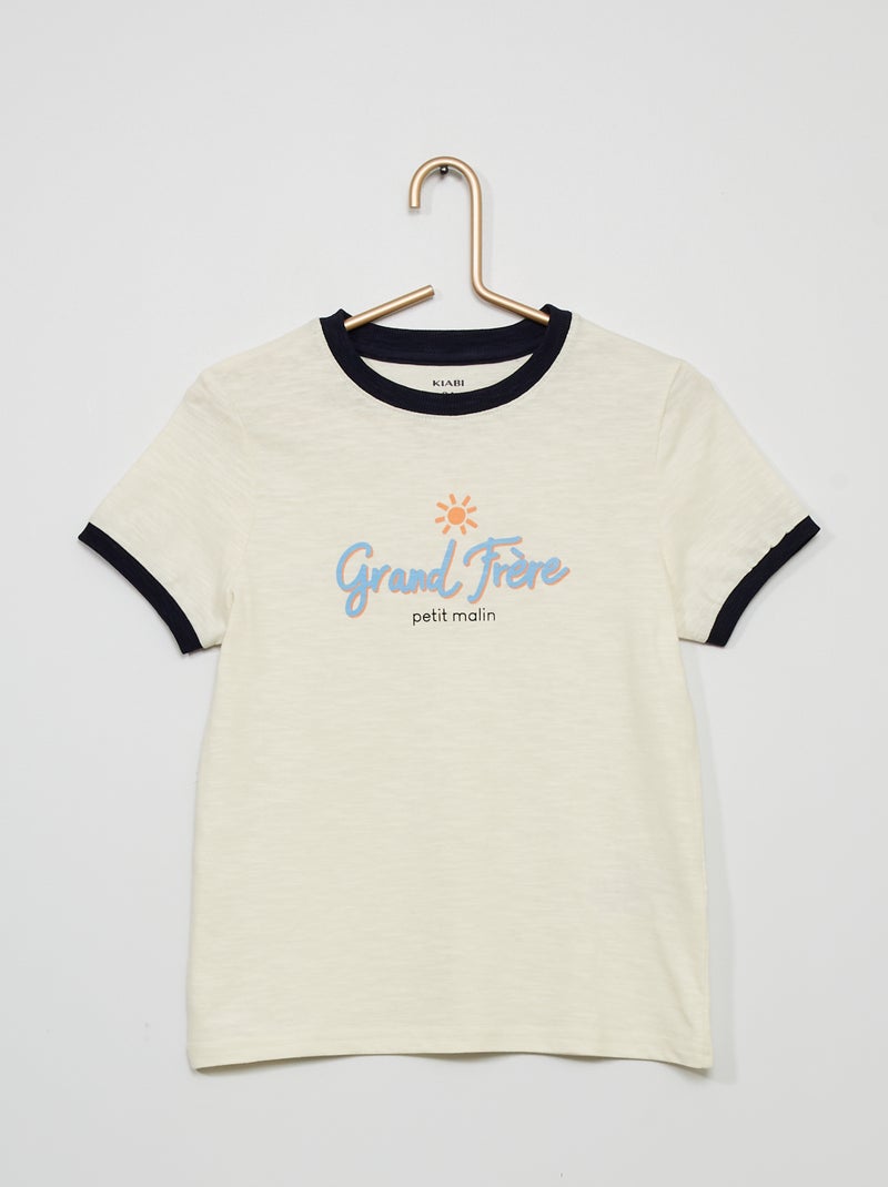 T-shirt 'Grand Frère' BEGE - Kiabi