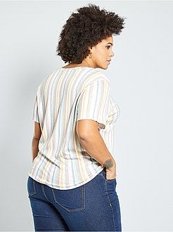 T-shirt grande com efeito gofrado - Kiabi