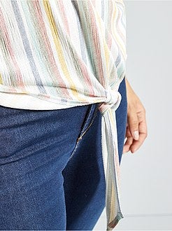 T-shirt grande com efeito gofrado - Kiabi