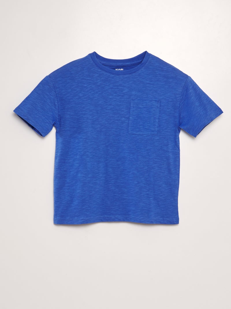 T-shirt grande de gola redonda AZUL - Kiabi