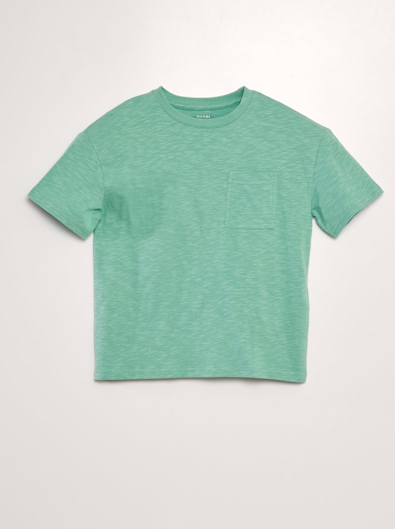 T-shirt grande de gola redonda VERDE - Kiabi
