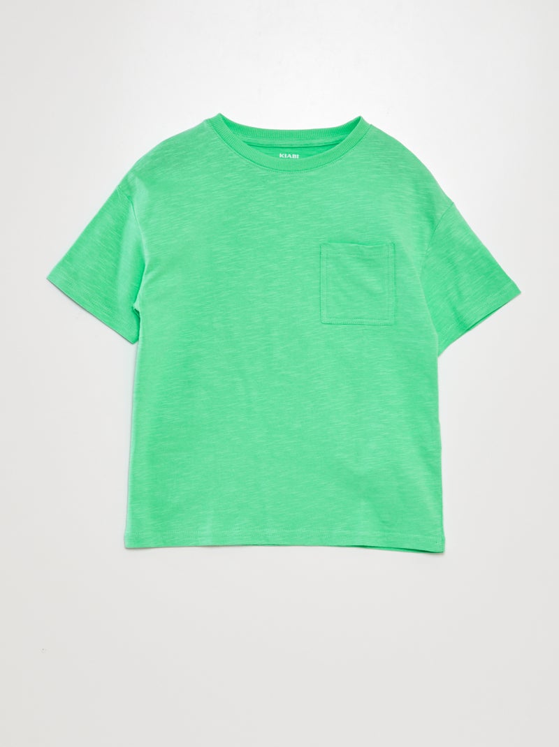 T-shirt grande de gola redonda VERDE - Kiabi