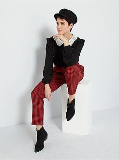 T-shirt grossa com gola claudine - Kiabi