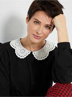 T-shirt grossa com gola claudine - Kiabi