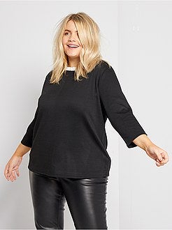 T-shirt grossa gola claudine - Kiabi