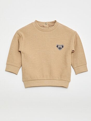 T-shirt grosso com animal bordado