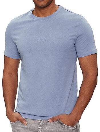T-shirt guess aidy azul claro para homem