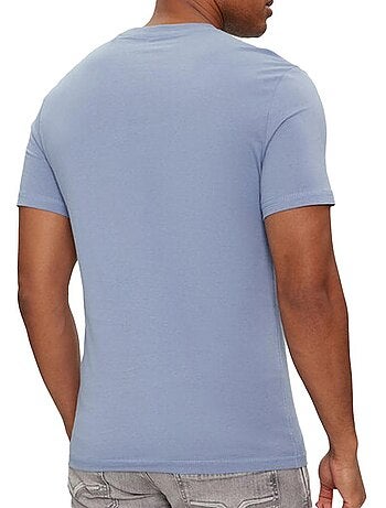 T-shirt guess aidy azul claro para homem