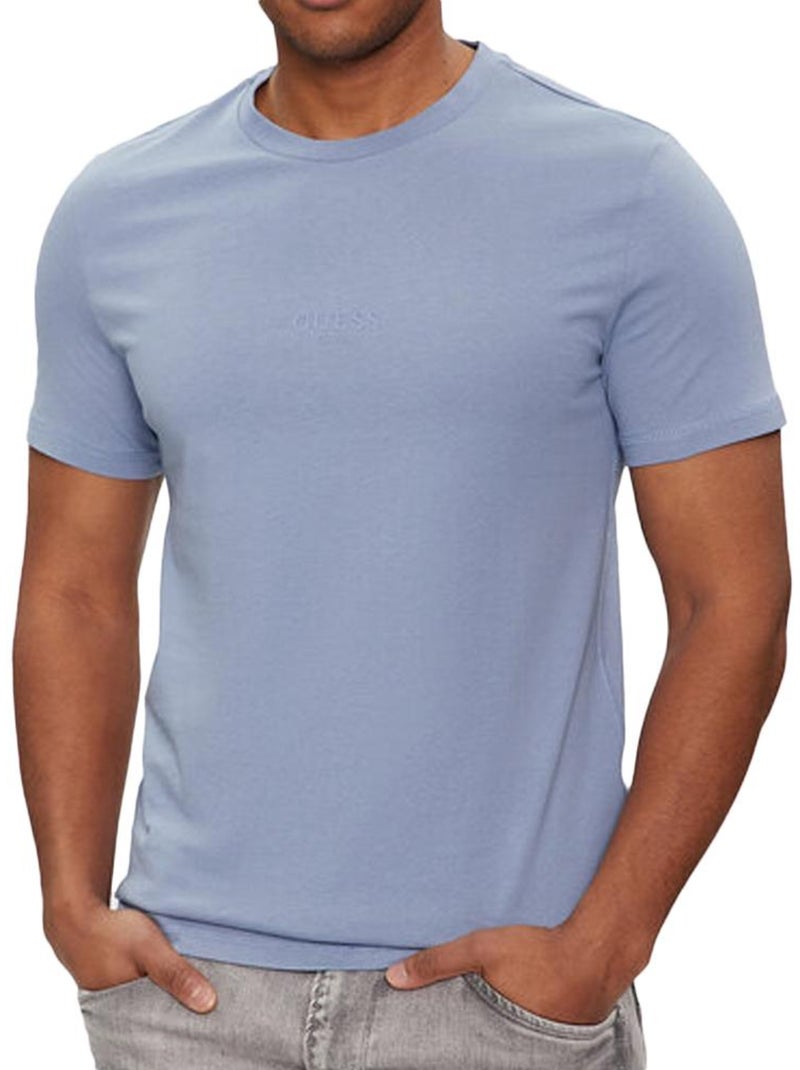 T-shirt guess aidy azul claro para homem Azul - Kiabi