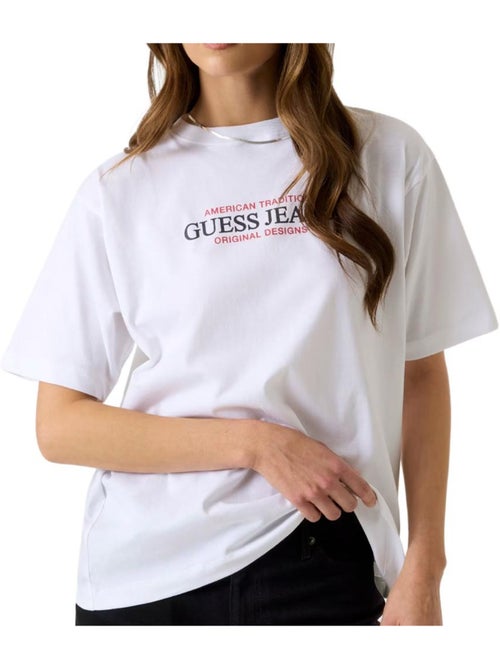 T-shirt guess american branco para mulher - Kiabi T-shirt guess american branco para mulher - Kiabi