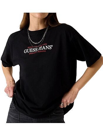 T-shirt guess american preto para mulher