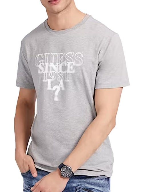 T-shirt guess blurry cinzenta para homem - Kiabi