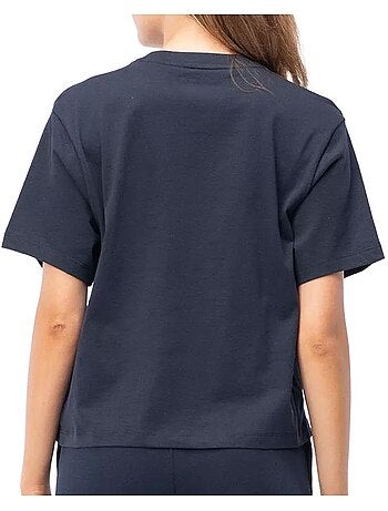 T-shirt guess boxy para mulher azul marinho