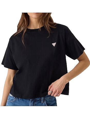 T-shirt guess boxy para mulher azul marinho