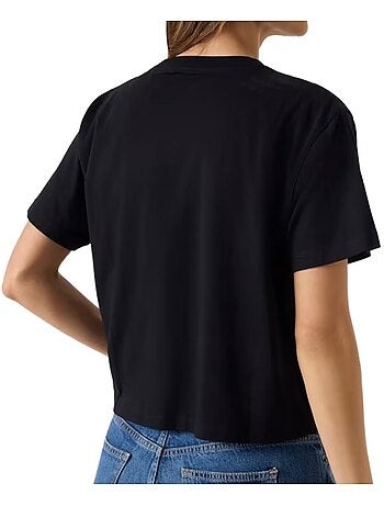 T-shirt guess boxy preta para mulher