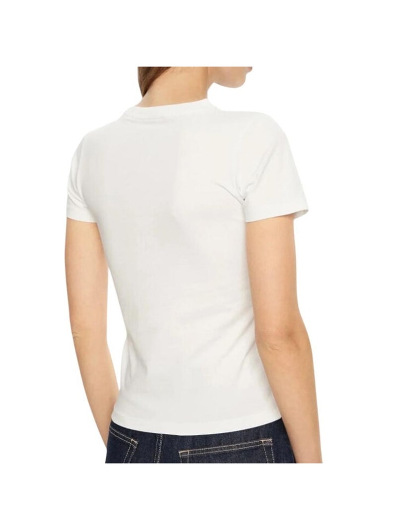 T-shirt guess branco com padrão floral para mulher Branco - Kiabi