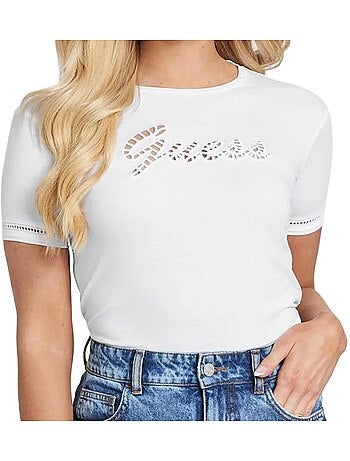T-shirt guess emily branco para mulher