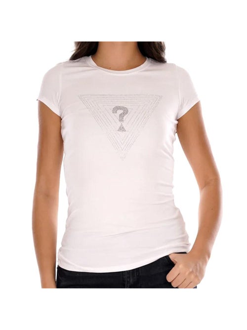 T-shirt guess maze branco para mulher - Kiabi