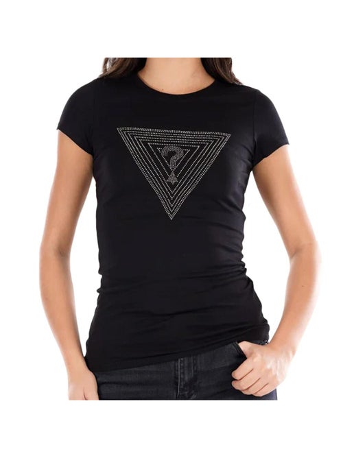 T-shirt guess maze preto para mulher - Kiabi