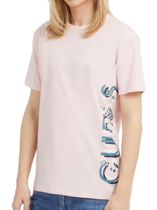T-shirt guess rosa vertical para homem - Kiabi T-shirt guess rosa vertical para homem - Kiabi