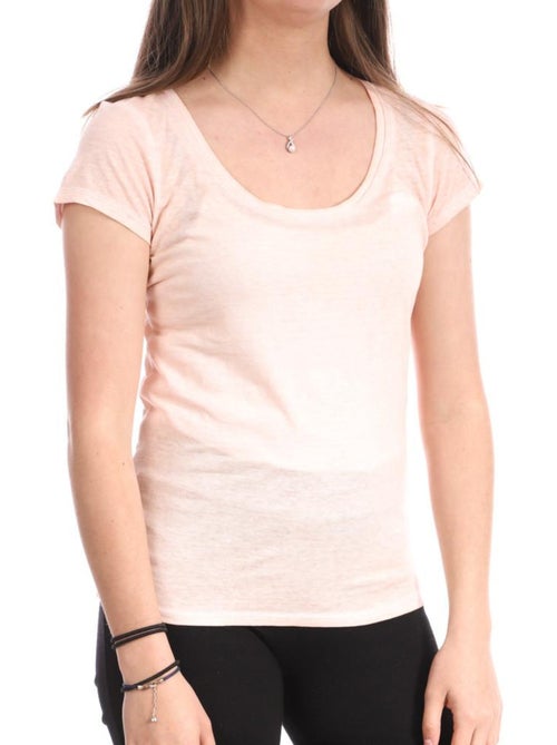 T-shirt guess script rosa para mulher - Kiabi