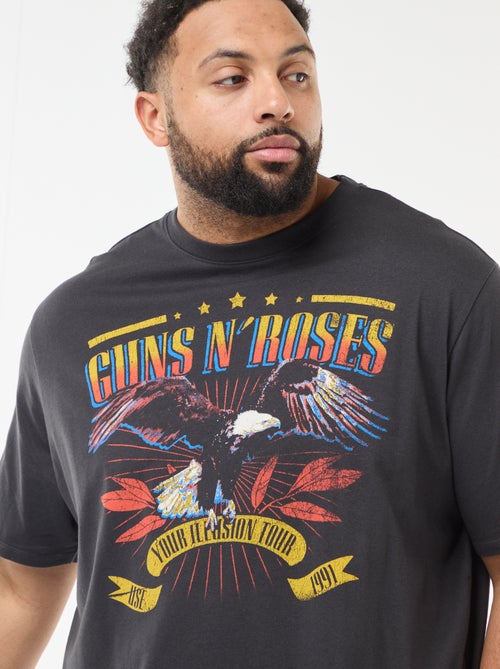 T-shirt 'Guns N' Roses' de manga curta - Kiabi