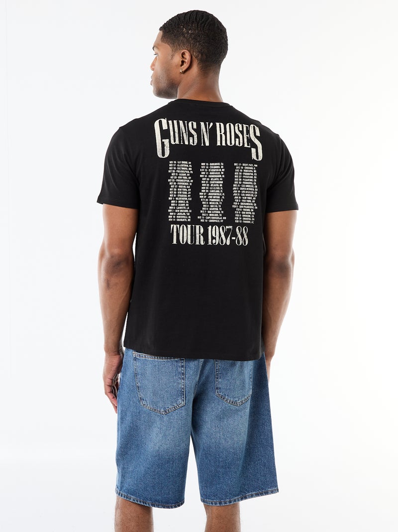 T-shirt 'Guns N' Roses' Preto - Kiabi
