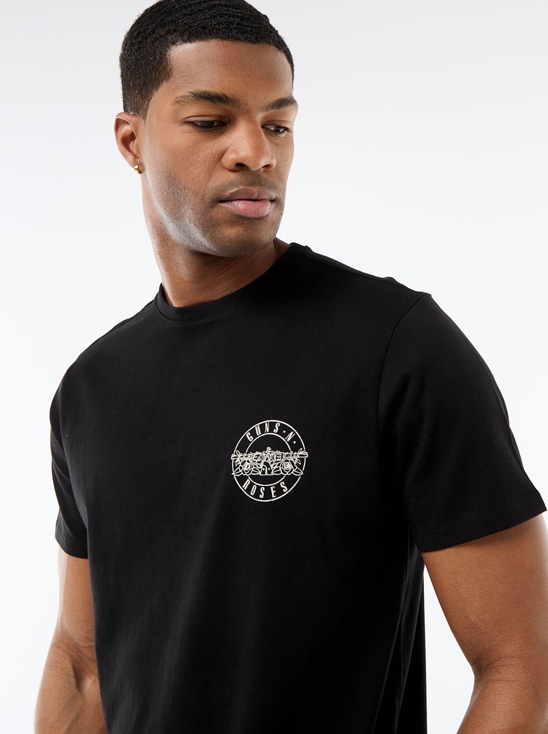 T-shirt 'Guns N' Roses' Preto - Kiabi