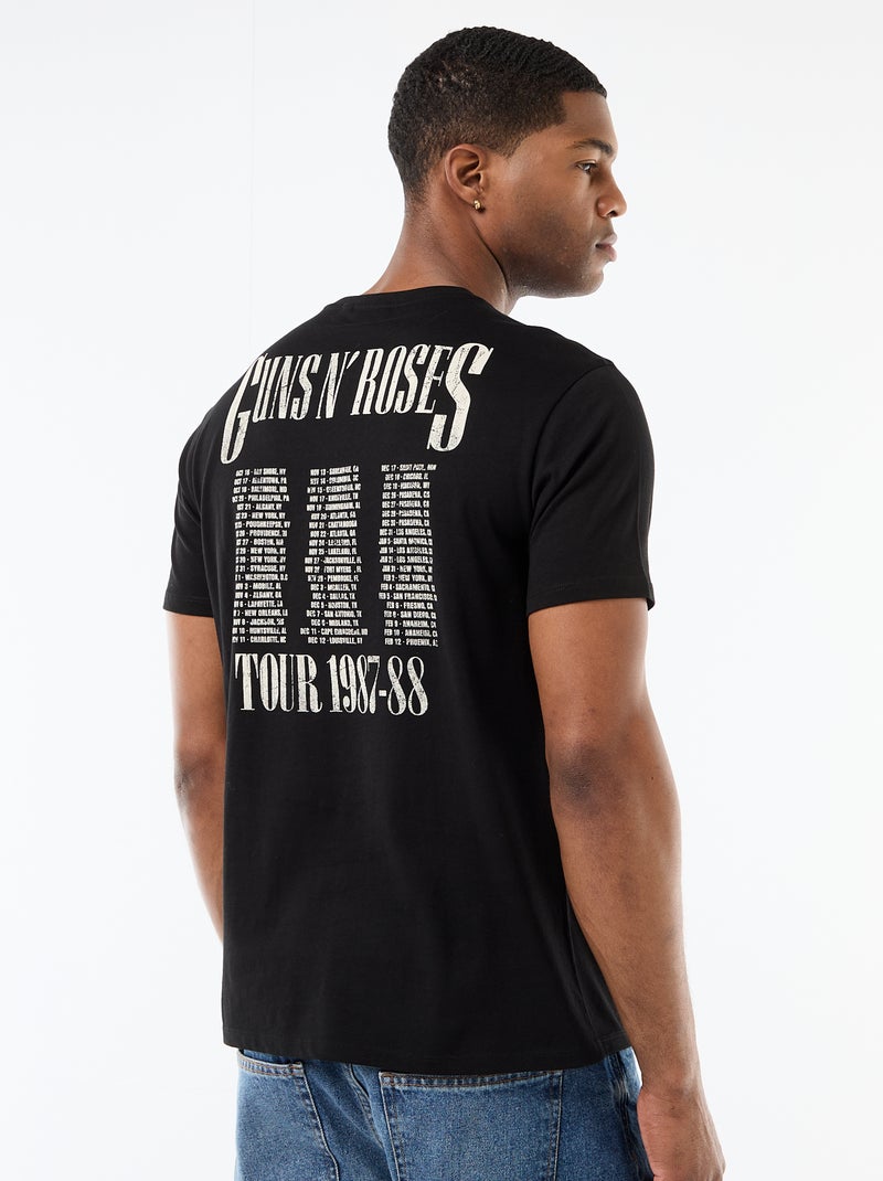 T-shirt 'Guns N' Roses' Preto - Kiabi