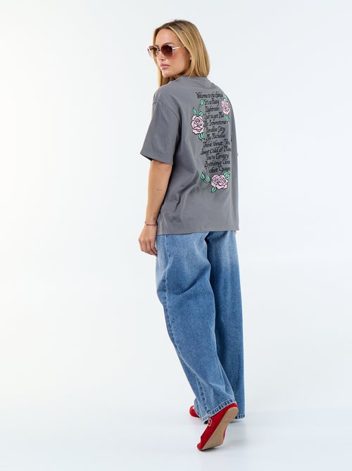 T-shirt 'Guns N\'Roses' de manga curta estampada à frente e atrás - Kiabi