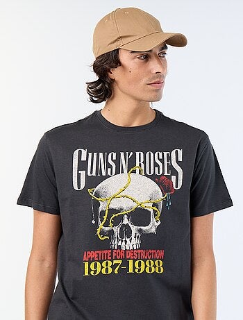 T-shirt 'Guns N'Roses' manga curta