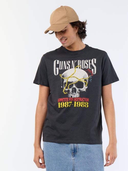 T-shirt 'Guns N'Roses' manga curta - Kiabi