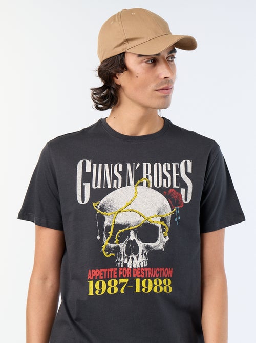 T-shirt 'Guns N'Roses' manga curta - Kiabi
