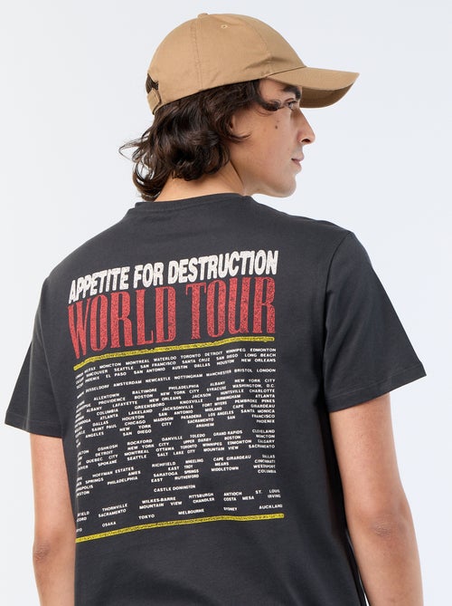 T-shirt 'Guns N'Roses' manga curta - Kiabi