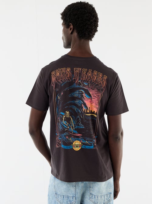 T-shirt 'Guns'N Roses' de manga curta - Kiabi